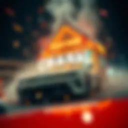 A captivating graphical representation of a crash game in action