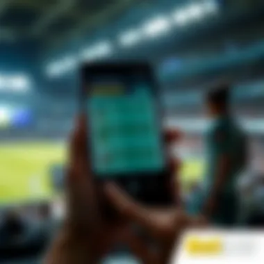 Graphical representation of mobile betting trends