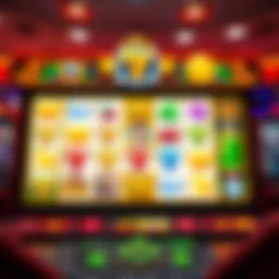 A vibrant online slot game interface showcasing various themes and graphics