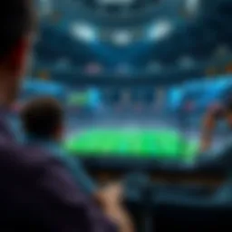 Dynamic sports streaming interface showcasing live matches